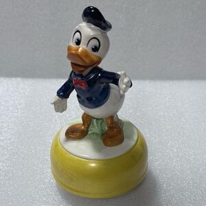Vintage Walt Disney Donald Duck Porcelain Music Box by Schmid